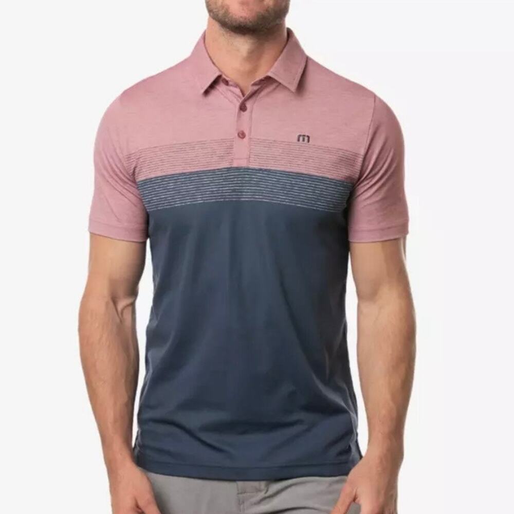 Travis Mathew Colorblock Golf Polo Shirt Men’s M